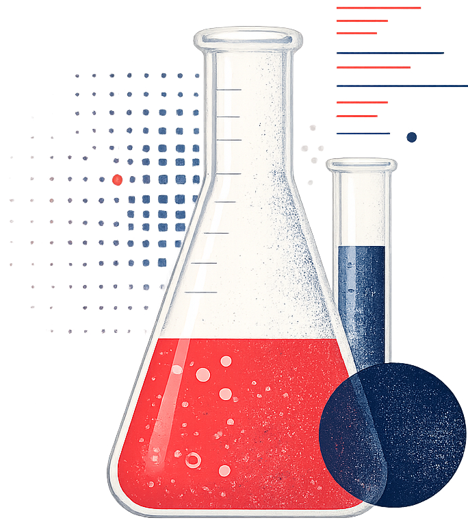 Laboratory flask illustration